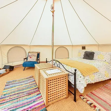 5m Xl Bell Tent With Log Burner Near Whitby Luxury tent *
